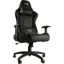 Кресло AEROCOOL искусственная кожа, до 150 кг, механизм качания, цвет: чёрный, AC100 AIR All Black (4718009155039)