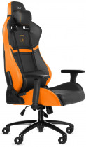 Кресло WARP искусственная кожа, до 120 кг, материал крестовины: металл, механизм качания, поясничный упор, цвет: оранжевый, чёрный, Gr Black/Orange (GR-BOR)