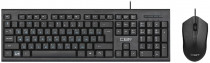 Клавиатура + мышь CBR проводные, 1200 dpi, цифровой блок, USB, Carbon, чёрный (KB SET 711)