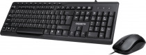 Клавиатура + мышь GIGABYTE проводные, 1000 dpi, цифровой блок, USB, чёрный (GK-KM6300 RU)