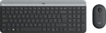 Клавиатура + мышь LOGITECH беспроводные, радиоканал, 1000 dpi, цифровой блок, USB, MK470 Slim Wireless Combo Graphite, чёрный (920-009206)