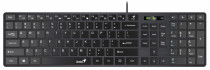 Клавиатура GENIUS проводная, мембранная, цифровой блок, USB, SlimStar 126 Black USB, чёрный (31310017402)