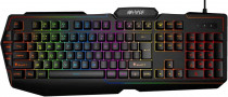 Клавиатура HIPER GENOME GK-2 чёрная (104кл, USB, мембранная, RGB подсветка) (Hiper GK-2)