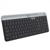 Клавиатура LOGITECH беспроводная (Bluetooth/радиоканал), ножничная, цифровой блок, USB, K580 Graphite, серый (920-009275)