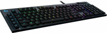 Клавиатура LOGITECH проводная, механическая, цифровой блок, подсветка клавиш, USB, G815 Linear, чёрный (920-009007)