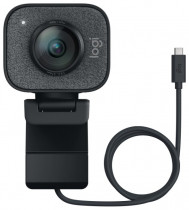 Веб камера LOGITECH 1920x1080, USB 3.1, 2 млн пикс., встроенный микрофон, автоматическая фокусировка, чёрный, для стрима, StreamCam (960-001281)