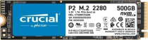 SSD накопитель CRUCIAL 500 Гб, внутренний SSD, M.2, 2280, PCI-E x4, чтение: 2300 Мб/сек, запись: 940 Мб/сек, QLC, P2 (CT500P2SSD8)