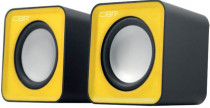 Акустическая система CBR 2.0, мощность 6 Вт, 100-20000 Гц, материал колонок: пластик, USB, CMS-90 Yellow (CMS 90 Yellow)