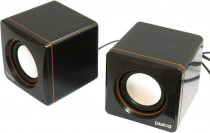 Акустическая система DIALOG 2.0, мощность 6 Вт, 200-20000 Гц, материал колонок: пластик, USB (AC-04UP Black/Orange)