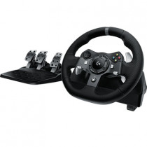Руль LOGITECH проводной, для ПК, Xbox One, G920 Driving Force, чёрный (941-000123)
