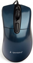 Мышь GEMBIRD USB, синий, 3кн.+колесо-кнопка, 2400DPI кабель 1.4м (MOP-415-B)