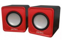 Акустическая система PERFEO 2.0, мощность 6 Вт, материал колонок: пластик, USB, 40-20000 Гц, WAVE, красный, PF-128-R (PF_5128)