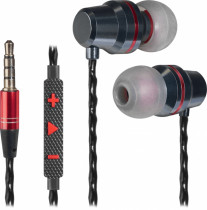 Гарнитура DEFENDER проводные наушники с микрофоном, затычки, динамические излучатели, mini jack 3.5 мм, 20-20000 Гц, импеданс: 16 Ом, регулятор громкости, Tanto Black/Grey, серый, чёрный (64451)