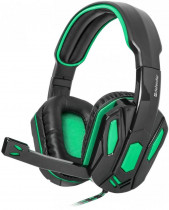 Гарнитура DEFENDER проводные наушники с микрофоном, мониторные, 2 x mini jack 3.5 мм, 20-20000 Гц, импеданс: 32 Ом, Warhead G-275 Black/Green, зелёный, чёрный (64122)