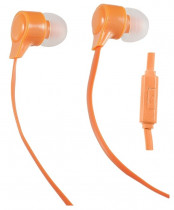 Гарнитура PERFEO проводные наушники с микрофоном, затычки, динамические излучатели, mini jack 3.5 мм, 20-20000 Гц, импеданс: 16 Ом, HANDY, оранжевый (PF-HND-ORG)