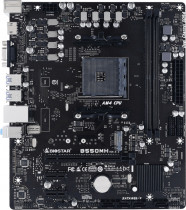 Материнская плата BIOSTAR Socket AM4, AMD B550, 2xDDR4, PCI-E 4.0, 4xUSB 3.2 Gen1, VGA, HDMI, mATX (B550MH)
