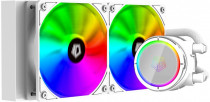 Жидкостная система охлаждения ID-COOLING для процессора, СВО, Socket 115x/1200, 1356, 1366, 2011, 2011-3, 2066, AM2, AM2+, AM3, AM3+, AM4, FM1, FM2, FM2+, TR4, sTRX4, SP3, 2x120 мм, 700-1500 об/мин, разноцветная подсветка (ZOOMFLOW 240X SNOW)