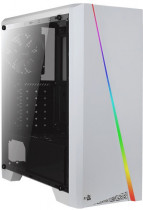 Корпус AEROCOOL Midi-Tower, без БП, с окном, подсветка, 2xUSB 2.0, USB 3.0, Audio, Tempered Glass White (Cylon TG White)
