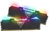Комплект памяти PATRIOT MEMORY 16 Гб, 2 модуля DDR-4, 28800 Мб/с, CL18-22-22-42, 1.35 В, радиатор, подсветка, 3600MHz, Viper RGB Black, 2x8Gb KIT (PVR416G360C8K)