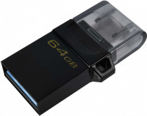 Флеш диск KINGSTON 64 Гб, USB 3.0/microUSB, DataTraveler microDuo (DTDUO3G2/64GB)