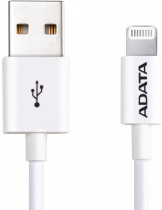 Кабель ADATA USB Cable Lightning-USB 1m, Sync & Charge, Fast charging up to 2.4A, Apple MFi-certified, White, RTL (AMFIPL-1M-CWH)