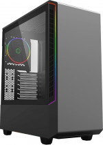Корпус GAMEMAX Midi-Tower, без БП, с окном, подсветка, 2xUSB, Audio, Black (T802 Panda BK)