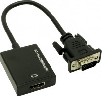 Конвертер ESPADA VGA + 3,5mm audio jack to HDMI, (44083) (HCV0201)