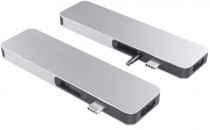 USB хаб HYPER Drive SOLO 7-in-1 Hub для Macbook и других устройств с портом Type-C. Порты: 4K/30Hz HDMI, USB-C Power Delivery, 2 x USB-A, Micro SD, SD, 3.5mm AUX. Цвет серебряный. Drive SOLO 7-in-1 Hub for Macbook & USB-C devices - Silver (GN21D-SILVER)