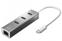 USB хаб J5CREATE USB-C на 3 USB Type-A 3.0 и Ethernet порт USB Type-C with Gigabit Ethernet and 3x Hub Multi Adapter (JCH474)