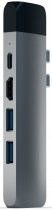 USB хаб SATECHI Aluminum Pro Hub with Ethernet & 4K HDMI для MacBook Air (2018-2020), MacBook Pro (2018-2020). Порты: HDMI 4K, USB-C Power Delivery (87W), micro SD, 2 x USB 3.0, Gigabit Ethernet. Цвет серый космос. Aluminum Type-C Pro Hub Adapter with Ethernet & 4K HDMI (ST-TCPHEM)