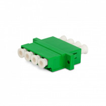 Проходной адаптер HYPERLINE LC-LC quadro, 4 волокна, для APC, SM (для одномодового кабеля), корпус пластмассовый (SC Adapter Duplex dimension) (QLC-QLC-APC-SM)