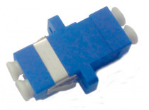 Проходной адаптер HYPERLINE Оптический LC-LC, SM, duplex, корпус пластиковый, синий, белые колпачки (FA-P11Z-DLC/DLC-N/WH-BL)