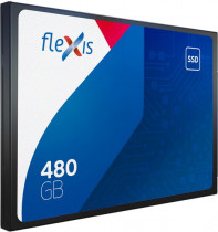 SSD накопитель FLEXIS 480 Гб, SATA-III, чтение: 550 Мб/сек, запись: 500 Мб/сек, TLC, внутренний SSD, 2.5