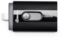 Флеш диск PQI 64 Гб, USB 2.0/Lightning, выдвижной разъем, I-Stick (IS064-BLACK)