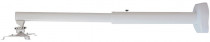 Кронштейн для проектора WIZE WTH 72120 белый Универсальное настенное для короткофок, наклон +30/-90°, поворот +50/-50°,вращение 360°, кабельный канал, длина штанги 72- 120 см, нагрузка 24 кг, белый (WTH72120)