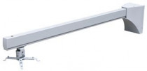 Кронштейн для проектора WIZE Универсальное настенное для короткофокусного длина штанги 130 см, наклон +15/-5°, поворот +15/-5°, нагрузка 20 кг, страховочный трос в комплекте, белый (2 места) (WTH130)