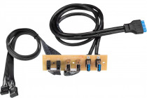 USB и аудио панель для корпуса FOXLINE USB module, 2xUSB2.0+2xUSB3.0, PCB board+Audio+Cables for FL-301 (FL-SP301U2U3)