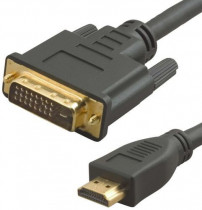 Кабель LAZSO WH-141 HDMI (m)/DVI-D(m) 10м. Позолоченные контакты черный (WH-141(10M))