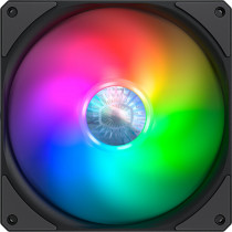 Вентилятор для корпуса COOLER MASTER 140 мм, 650-1400 об/мин, 31-67 CFM, 10-27 дБ, 4-pin PWM, разноцветная подсветка, SickleFlow 140 ARGB (MFX-B4DN-14NPA-R1)