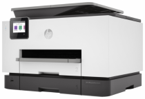 МФУ HP струйный, цветная печать, A4, двусторонняя печать, печать фотографий, планшетный/протяжный сканер, ЖК панель, сетевой Ethernet, Wi-Fi, AirPrint, OfficeJet Pro 9023 (1MR70B)