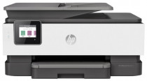 МФУ HP струйный, цветная печать, A4, двусторонняя печать, печать фотографий, планшетный/протяжный сканер, ЖК панель, сетевой Ethernet, Wi-Fi, AirPrint, OfficeJet Pro 8023 (1KR64B)