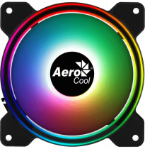 Вентилятор для корпуса AEROCOOL 120 мм, 1000 об/мин, 35.8 CFM, 19.6 дБ, 6-pin, разноцветная подсветка (Saturn 12F ARGB)
