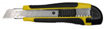 Нож с сегментированным лезвием SILWERHOF шир.лез.18мм фиксатор 2 сменных лезвия желтый/черный блистер