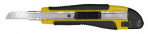 Нож с сегментированным лезвием SILWERHOF шир.лез.9мм фиксатор 2 сменных лезвия желтый/черный блистер