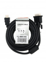 Кабель TELECOM HDMI to DVI-D Dual Link (19M -25M) 5м, 2 фильтра, (CG481F-5M)
