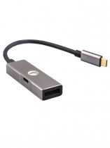 Адаптер VCOM переходник USB 3.1 Type-Cm -- DP(f) , 4K@60Hz, PD charging, Aluminum Shell (CU453)