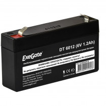 Аккумуляторная батарея EXEGATE ёмкость 1.2 Ач, напряжение 6 В, DT 6012, клеммы F1 (EX282944RUS)