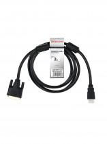 Кабель TELECOM HDMI to DVI-D Dual Link (19M -25M) 2м, 2 фильтра, CU (CG481F-2M)