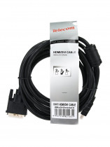 Кабель TELECOM HDMI to DVI-D Dual Link (19M -25M) 3м, 2 фильтра (CG481F-3M)