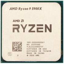 Процессор AMD Socket AM4, Ryzen 9 5900X, 12-ядерный, 3700 МГц, Turbo: 4800 МГц, Vermeer, Кэш L2 - 6 Мб, Кэш L3 - 64 Мб, 7 нм, 105 Вт, OEM (100-000000061)
